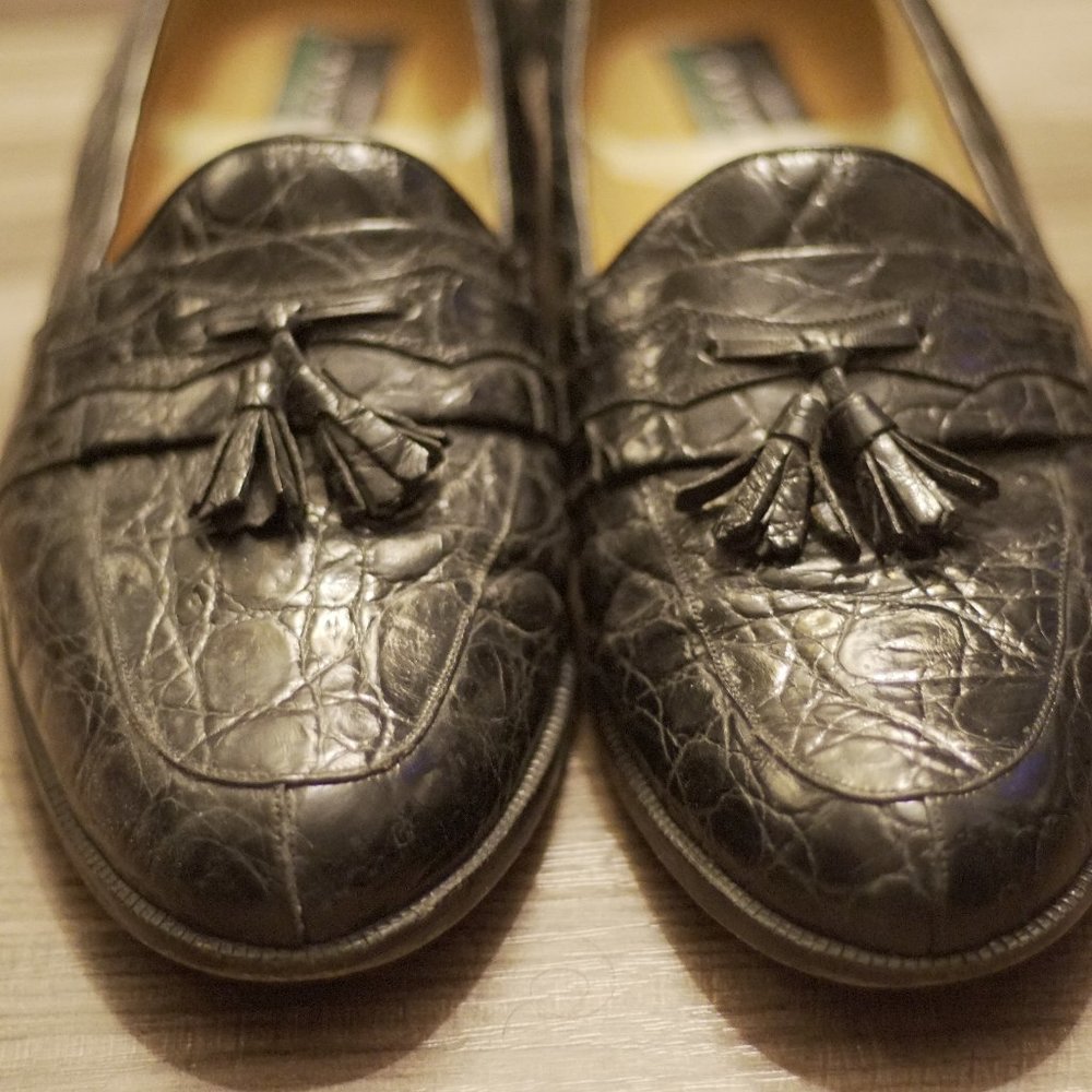 Avventura 10.5 Dark Brown Leather Crocodile Shoes